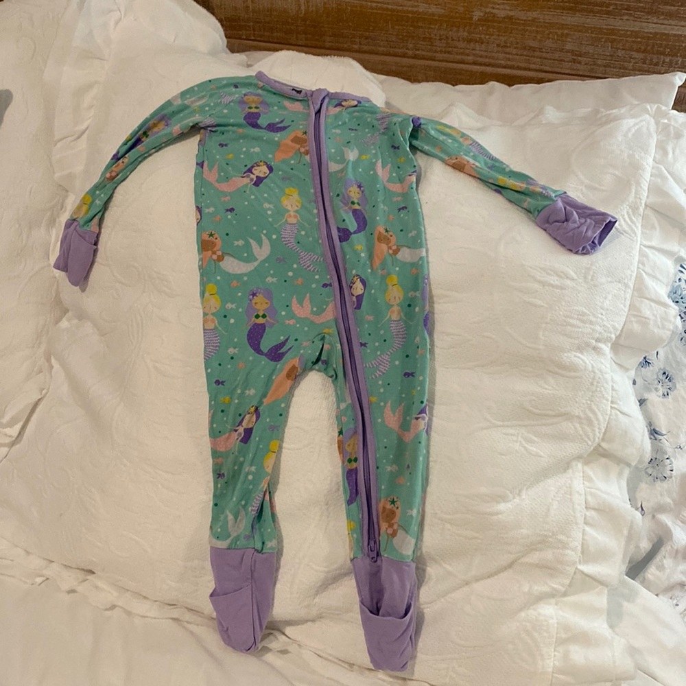 Little sleepies mermaid pajamas 3-6 months